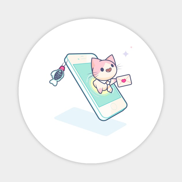 Inbox Kitty Magnet by Everything A Cat